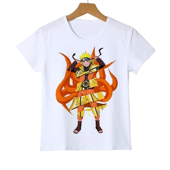 Vasarą Cartoon Vaikų Marškinėliai, Mados Naruto Kid ' s T-shirt Naujo Dizaino Berniukas Baby Top Tees Trumpas Rankovės Girl Anime marškinėliai Z38-3