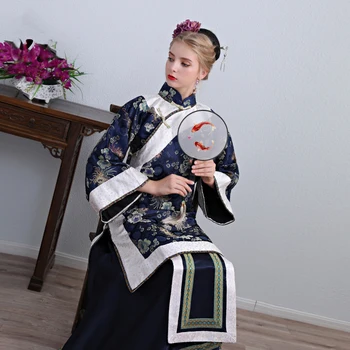 Kinų senovės kilnus moterų pokylių suknelė Tradicinių cheongsam elegantiškas Hanfu Cosplay Kostiumų Kino TV vykdymo etapą dėvėti