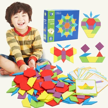 29PCS Vaikų Montessori Dideli Mediniai Vaivorykštė Žaislų, Kūrybinės Įvairių 3D Geometrinis Stereoskopinis Pav Įspūdį Ankstyvojo Lavinimo Žaislas