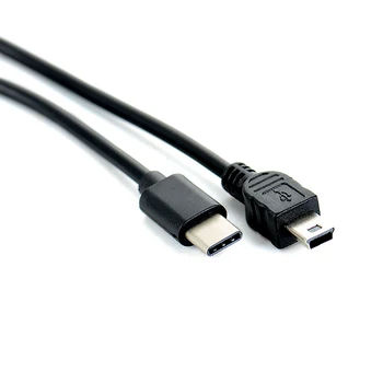 30cm USB Tipas-c, Mini USB Kabelis, USB-C Vyrų į Mini-B Male Konverteris Adapteris Sukelti Duomenų Kabelis