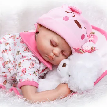 20inch 50cm Rankų darbo Tikroviška atgimsta Silikono kūdikių lėlės Vinilo Atgimsta miega kartu mielas audinys kūno žavinga brinquedos