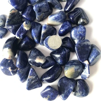 Natūralus kvarcas, mėlynas sodalite krito akmens gydymo vidaus apdaila