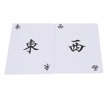 1 Langelis-144 Popieriaus MahJong Mah Jong Kinų Kortų Rinkinys + Kauliukai Šeimos Grupė Vaikų, Suaugusiųjų Matematikos Žaislas