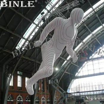 Pagal užsakymą pagaminti reklamos milžinišką pripučiamą asmuo, žmogus, pripučiami helio balionas kabo apdaila