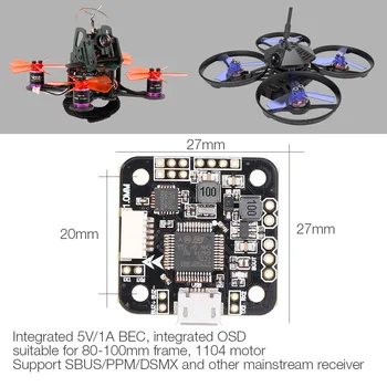 F3 Mini Flytower Skrydžio duomenų Valdytojas Betaflight 20*20MM su OSD BEC 2S-4S, skirtas FPV Quadcopter Lenktynių Drones