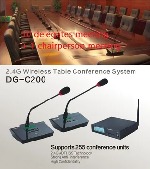 Takstar DG-C200-11 asmenų Stalo Konferencija Mikrofonų Sistema 2.4 G Skaitmeniniai Belaidžiai Konferencija 