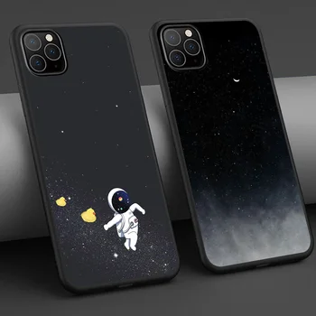 Astronautas Gėlių Telefono dėklas Skirtas iPhone 12 Pro 11 Pro Max mini SE 2020 X XR XS 7 8 6s Plius Minkštos TPU Galinį Dangtelį Funda Coque 