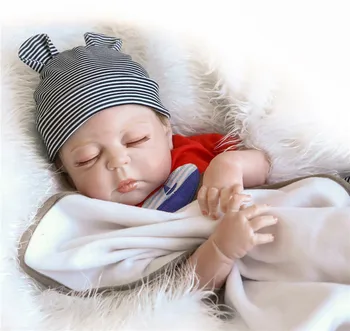 Bebe Kūdikių Lėlės Reborn 46cm visas minkšto silikono kūno kūdikis reborn boneca kūdikis, berniukas gyvas mados žaislas Kalėdų dovanos