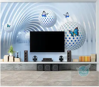 Custom foto tapetai 3d sienų freskomis tapetai, 3d stereo srityje patalpų šiuolaikinės televizijos fono sienos dokumentų namų dekoro