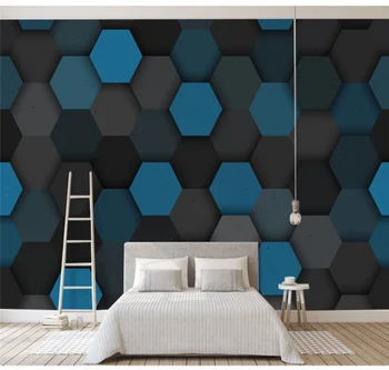 Xuesu 3d stereo daugiakampio mozaikos plytelių TV, svetainė, miegamojo lovos užsakymą tapetai, freskos 3D/5D/8D nuotraukų siena