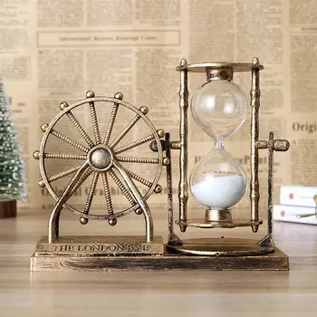 Derliaus velnio Ratas smėlio laikrodis Gražus Desktop smėlio laikrodis Puikūs Smėlio Stiklo Dekoro Home Office