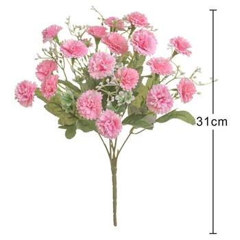 31cm Gvazdikų Šilko Mažas Alyvinė Dirbtinių Gėlių Puokštė Rožinė Netikrą Gėlės Namuose Vestuvių Patalpų Apdaila