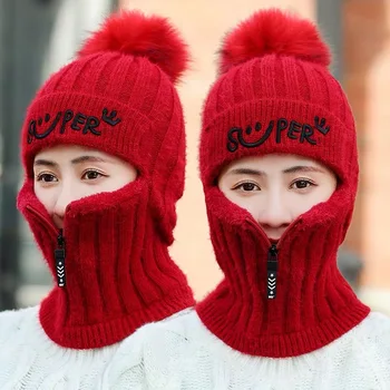 Žiemos Megzti Beanie Skrybėlės Moterims Storas Šiltas Beanies Skullies Skrybėlę Moterų mezgimo Raštą, variklio Dangtis, Kepuraitė Kepurės Lauko Jojimo Rinkiniai