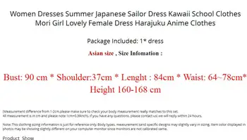 Moterų Suknelės, Vasaros Japonų Jūreivis Suknelė Kawaii Mokyklos Drabužiai Mori Mergina Graži Moteriška Suknelė Harajuku Anime Drabužiai