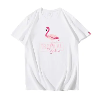 2020 vyriški Marškinėliai Flamingo Vasaros Mados 3D Spausdinimo Atsitiktinis O-Kaklo trumpomis Rankovėmis Medvilnė Instagram Hipster Juokinga Viršūnes Tee
