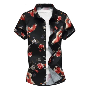 S-7XL Mens Paplūdimio Havajų Marškinėliai Atogrąžų Vasarą Trumpas Rankovės Marškinėliai Vyrams, Prekės ženklo Drabužių Atsitiktinis Palaidų Quick Dry Palaidinė Viršuje Palaidinė