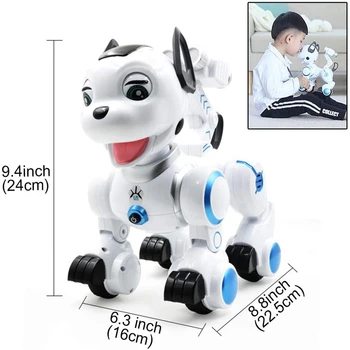 Nuotolinio Valdymo Robotų Šunų Augintiniai intelektinių Pėsčiomis Šokių Robotas Šuniukas Žaislai, Elektroniniai Gyvūnų Augintiniai su Šviesos ir Garso