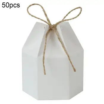 50pcs Tuščią Kraft Paper Bag Balta Juoda Saldainių Maišelį Vestuvių Malonių Dovanų Dėžutė Pakuotės Gimtadienio Apdailos Maišeliai Su Kaspinu