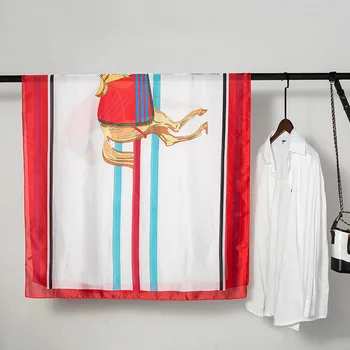 [FEILEDIS]Šilko Moterų Skara Prabangos Prekės ženklo Europos Dizaino Foulard prancūzijos Žirgų Spausdinti Aikštėje Šalikai FashionShawls Wraps180X90cm