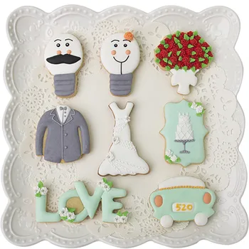 Meilužis Serijos Dizaino Nerūdijančio Plieno Cookie Cutter MEILĖS Laišką Formos Formos Sausainių Pelėsių Bakeware Pyragai, bandelės, Konditerijos gaminiai, Įrankiai