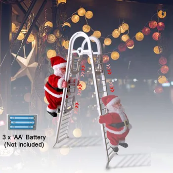 Elektros Laipiojimo Laiptais Santa Claus Kilnojamojo Įdomių Dekoro Elektros Interaktyvus Kalėdų Senelis Su Muzika Pliušinis Žaislas Dovanos Vaikams