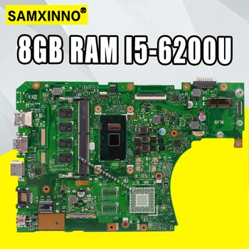 X556UAM nešiojamas plokštė DDR4 8 GB RAM, I5-6200U Už Asus X556U X556UJ X556UB X556UF X556UV X556UQ X556UQK mainboard Bandymo GERAI