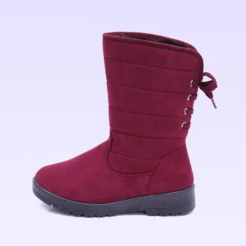 HOVINGE naujų rudens batai vidurio blauzdos poliuretano plius aksomo šiltas batai neleidžiančioms slysti sniego batai moterims medvilnės žiemos batai