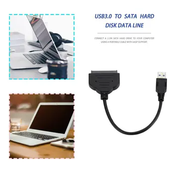 USB 3.0 2.5 SATA III 22 Pin Adapter Cable w/UASP - SATA į USB 3.0 Konverteris, skirtas Išorės SSD/HDD Kietojo disko Disko