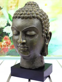 Tailandas Budos galvos verslo dovanos baldai piktųjų dvasių Budos paveikslas papuošalai Shakya Muni apdailos amatų statula