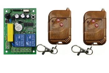 AC 220 V 8 2 CH RF Wireless Remote Control 1* Imtuvas +2* Siųstuvas medžio Imitacija, grūdų, 2 mygtukai
