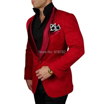 2017 Geriausiai parduodamas Elegantiškas Prekės ženklo Dizainas Groomsmen Raudona/Juoda/Balta Slim Fit Jaunikis Vestuvių Kostiumai, vyriški Tuxedos Geriausią Vyro Švarkas