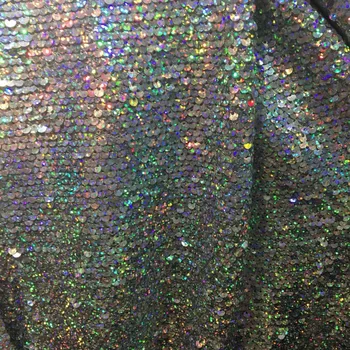 LASUI Naujų nuostabių spalvotų 5mm blizgučiai siuvinėjimas akių nėrinių audinio lazerio šviesos suknelė, švarkas aukštos kokybės užsakymą fabrc W0072