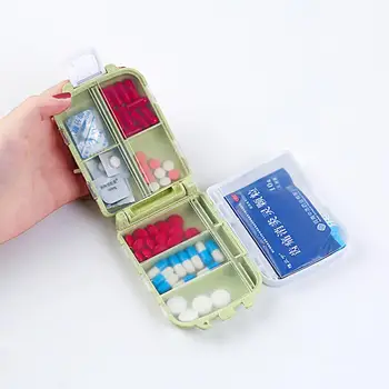 7 Grotelių Tablečių Dėžutė Planšetiniai Nešiojamieji Kviečių Stiebo Tabletes Atveju Balionėlis Medicina Dėžės Pilstymo Medicinos Rinkinys Mini Organizatorius Atveju