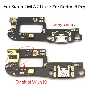 Nauja Xiaomi redmi 6 pro / Mi A2 lite USB Doko Jungtis Įkrovimo lizdas Įkroviklio Kištuką Valdybos Flex Juostelės Kabelis
