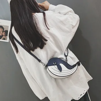 Shangxin mažas maišelis moterų 2020 naujas mados Mini mielas banginis tiaodi krepšys Vieno Peties Maišas Mergina mažas krepšys