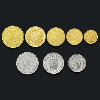 Tunisas, Pilnas Komplektas 8 Vienetų Monetų Naujos Originalios Monetos Unc Realių Afrikos Išdavimo Monetas