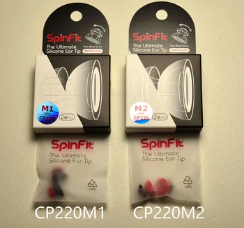 1 Pora(2 vnt.), Originalo SpinFit CP220 CP230 Atnaujinta In-ear Ausinės Patentuota Silikono Eartip Naujoviška Technologija Eartip