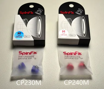 1 Pora(2 vnt.), Originalo SpinFit CP220 CP230 Atnaujinta In-ear Ausinės Patentuota Silikono Eartip Naujoviška Technologija Eartip