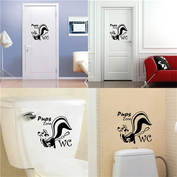 Kūrybos Voverė WC Tualeto Sienų Lipdukai Vonios kambarys, Namų Dekoro 