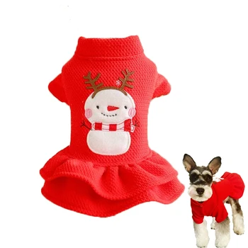 Šiltos žiemos Kalėdų šunų drabužius storas raudonas princesė žiemos sniego šunys pet drabužiai Čihuahua Buldogas