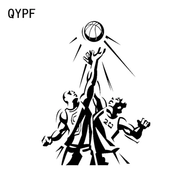 QYPF 13.3*17.7 CM Animacinių filmų Krepšinio Žaidimas Dekoro Automobilių Stilius Vinilo Lipdukas Motociklų Aksesuarų C16-0488