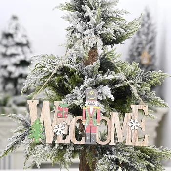 3PCS Linksmų Kalėdų Laiškas Medinis Pakabas, Papuošalai Kalėdų Eglutės Ornamentu Medienos Amatų Namų Sienos Kalėdų Vakarėlį Apdaila