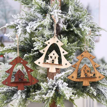 3PCS Linksmų Kalėdų Laiškas Medinis Pakabas, Papuošalai Kalėdų Eglutės Ornamentu Medienos Amatų Namų Sienos Kalėdų Vakarėlį Apdaila