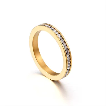 Mados Moterų, Vyrų, 3mm Pločio Žiedai Paprasti Akmenys Nerūdijančio Plieno Širdis Turas Cirkonis Piršto Žiedai, Papuošalai