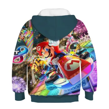 Stilingas naujos sonic ir Mario spausdinimo vaikų patenka hoodies bamblys berniukų ir mergaičių megztiniai vaikams, drabužiai ilgomis rankovėmis hoodies
