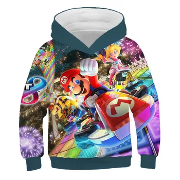 Stilingas naujos sonic ir Mario spausdinimo vaikų patenka hoodies bamblys berniukų ir mergaičių megztiniai vaikams, drabužiai ilgomis rankovėmis hoodies