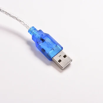 1PC USB 2.0 į RS232 (COM Port Serijos PDA 9 pin DB9 Male Kabelio vyrams, M/M Adapteris, skirtas PC PDA GPS 80cm