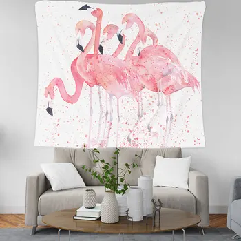 Šiaurės Flamingo Gobelenas Paukščių Sienos kabo Gobelenai Namų Dekoro Paplūdimio Rankšluostį Jogos Kilimėlis Iškylą Antklodė staltiesė Mergaitėms Dovanų