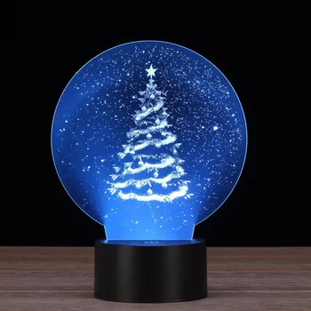 Kalėdų Eglutė 3D Naktį Šviesos Remote Touch 