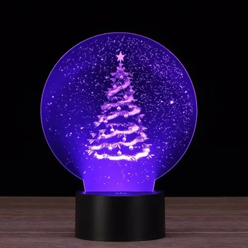 Kalėdų Eglutė 3D Naktį Šviesos Remote Touch 
